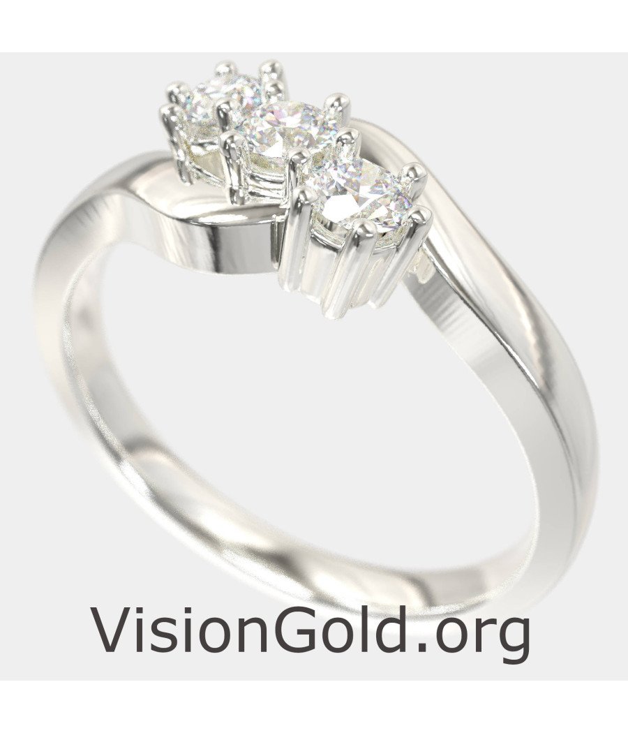 Luxury Trilogy Engagement Ring 0098L