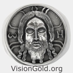 Jesus Christ Signet Ring Christian Jewelry 0311