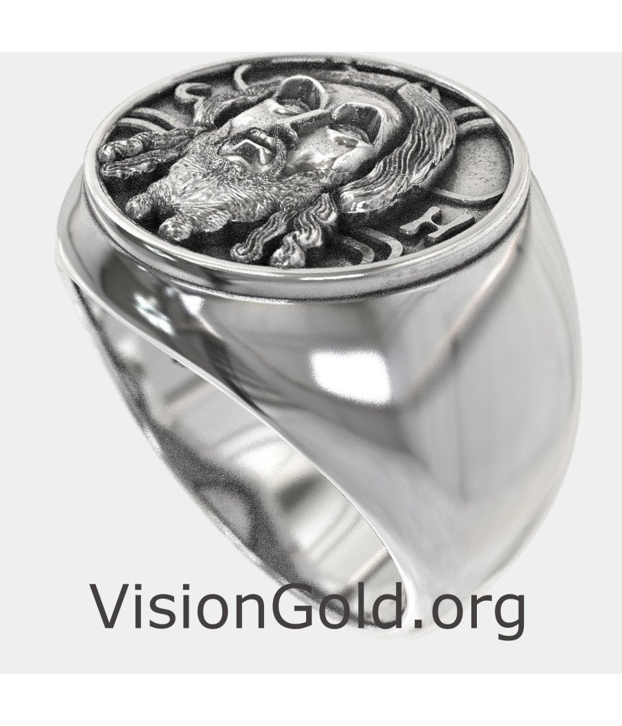 Jesus Christ Signet Ring Christian Jewelry 0311