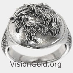 Vintage Herrenring Jesus-Visiongold® Christliche Ringe 0653