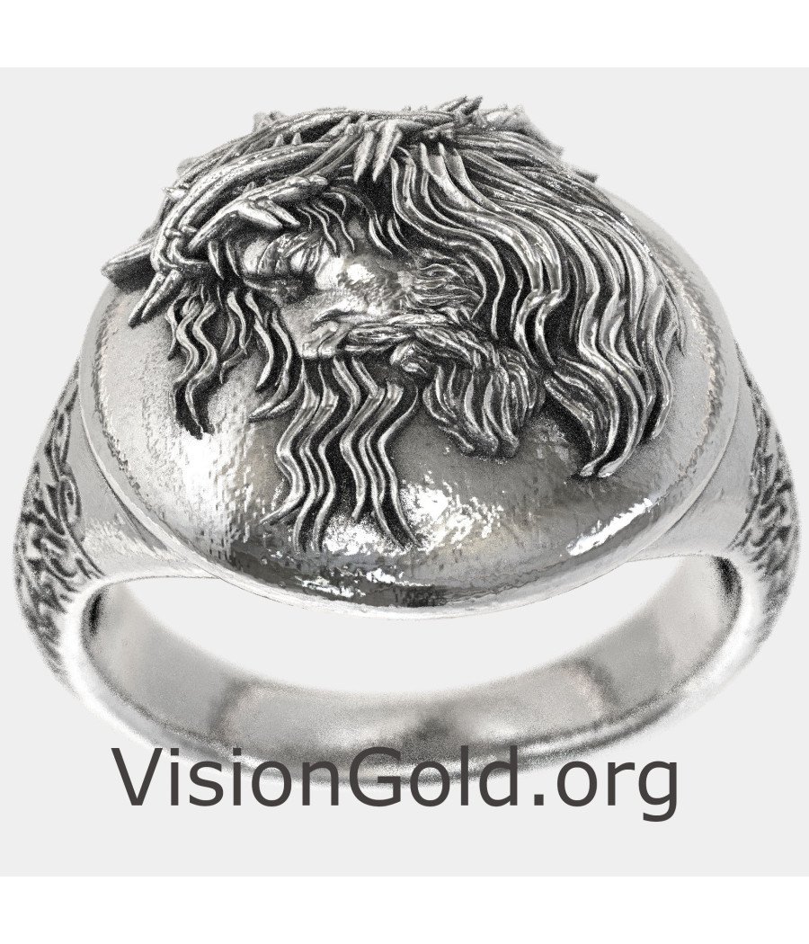 Vintage Herrenring Jesus-Visiongold® Christliche Ringe 0653