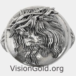 Vintage Herrenring Jesus-Visiongold® Christliche Ringe 0653