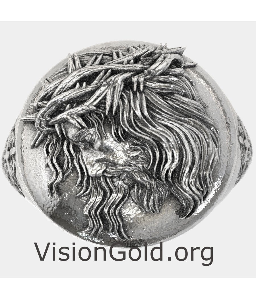 Vintage Herrenring Jesus-Visiongold® Christliche Ringe 0653