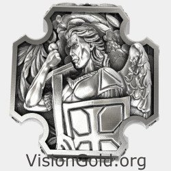 Archangel Saint Michael Religious Cross Signet Ring 0893