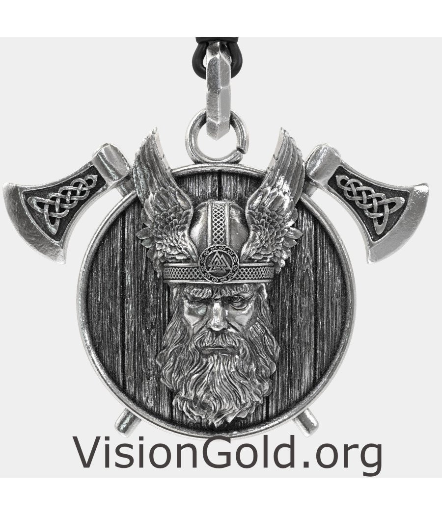 Thor Viking Silber Anhänger Norse Thors Hammer Axt Halskette