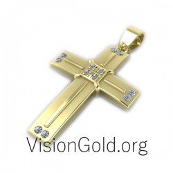 Золотой женский крест