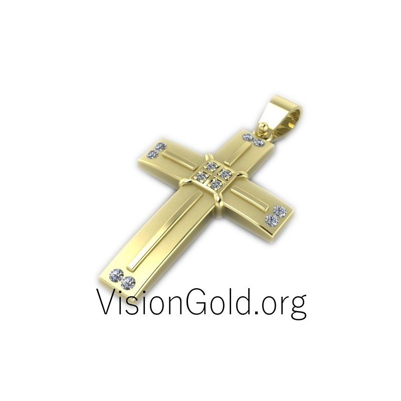 Золотой женский крест