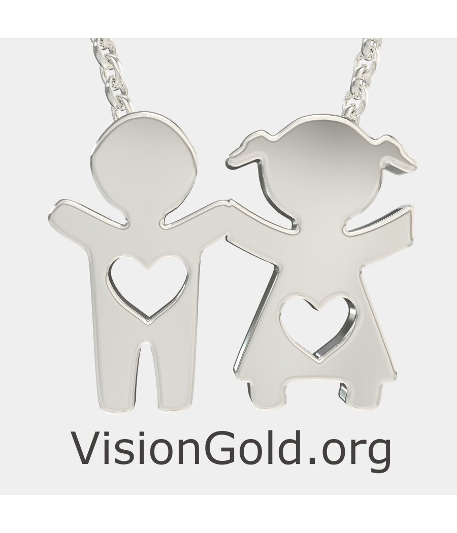 Family Necklace Boy and Girl 0370L