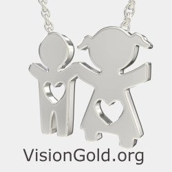 Family Necklace Boy and Girl 0370L