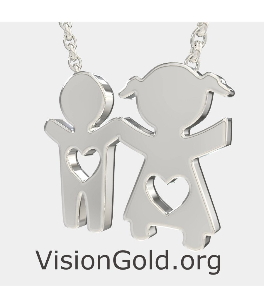 Family Necklace Boy and Girl 0370L