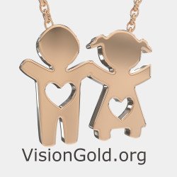 Boy And Girl Pendant Necklace 0370R