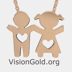 Boy And Girl Pendant Necklace 0370R