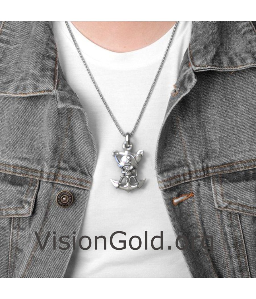 Anchor Pirate Men's Necklace 0457