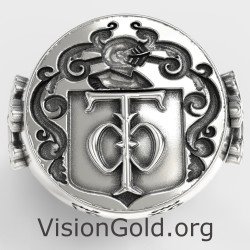 Bague Signet Christian Knights Templar 0195