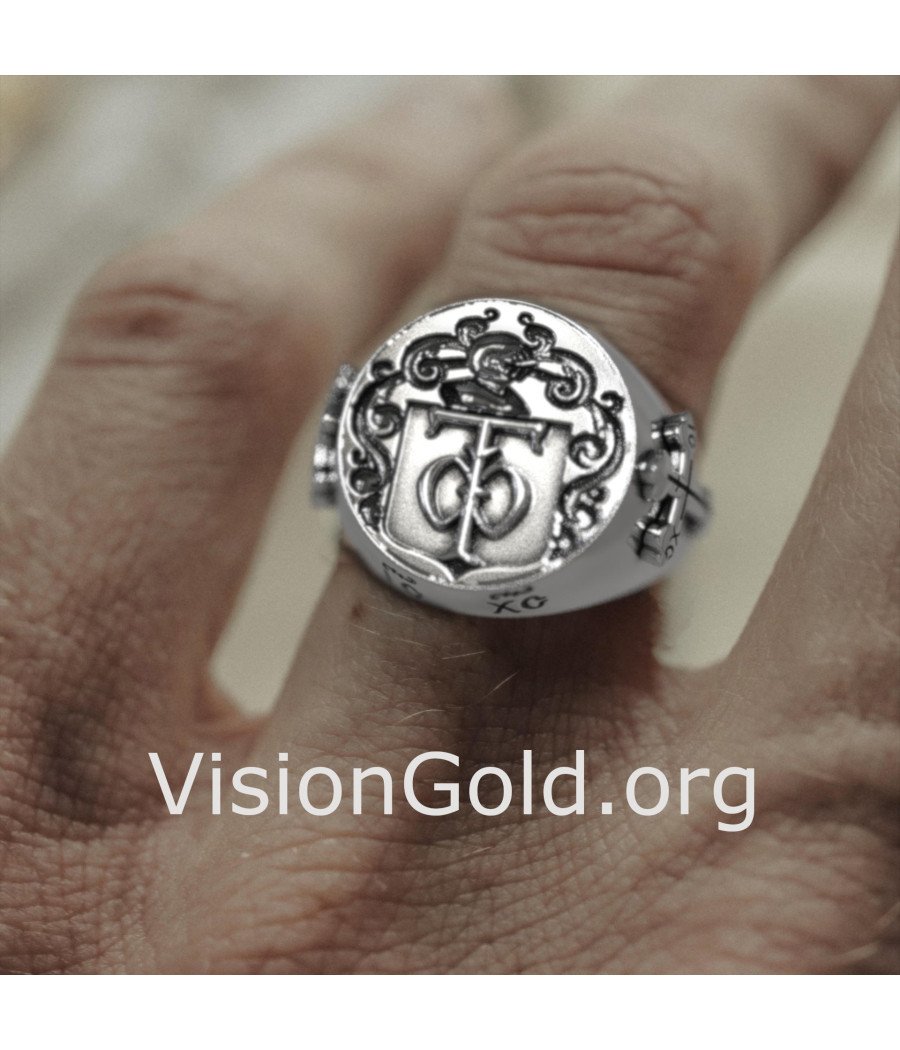 Bague Signet Christian Knights Templar 0195