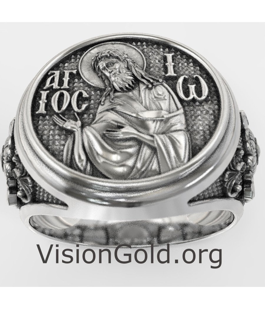 Saint John the Baptist Signet Men Ring 0421