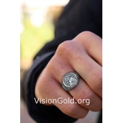 Saint John the Baptist Signet Men Ring 0421