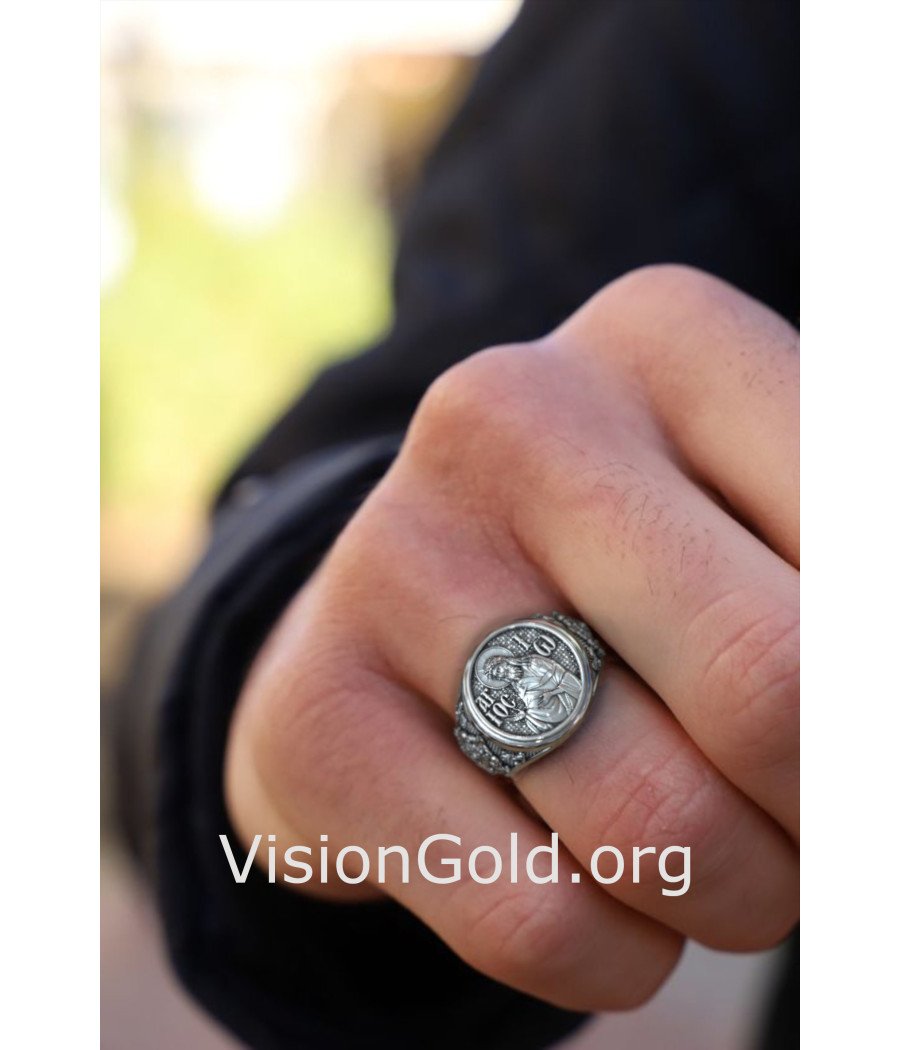 Saint John the Baptist Signet Men Ring 0421