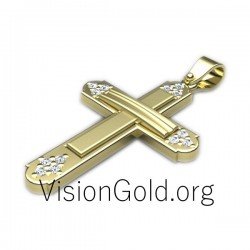 Cross Jewelry 0020,yellow gold diamond cross pendan, gold chain