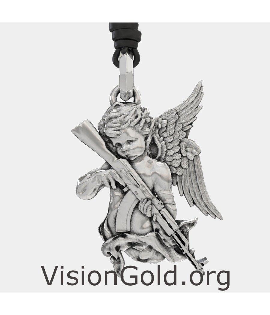 Guardian Angel Pendant Necklace 0458L