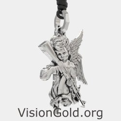 Guardian Angel Pendant Necklace 0458L