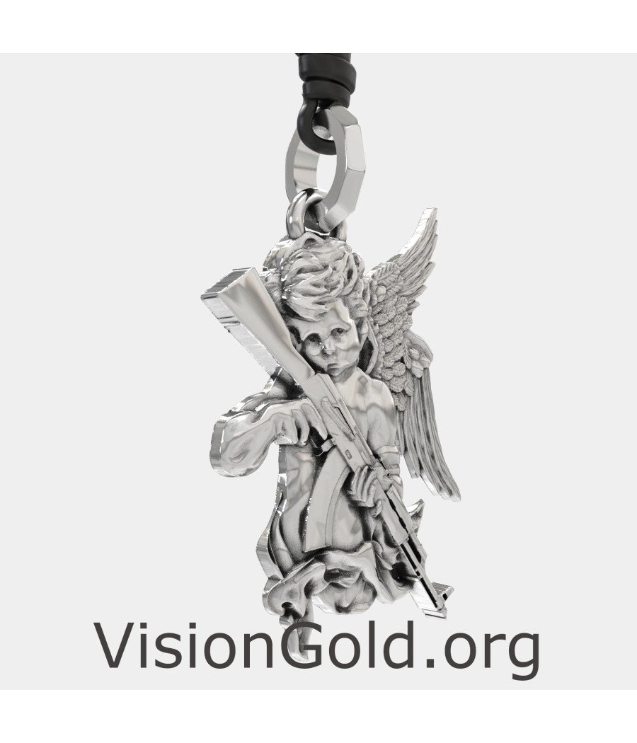 Guardian Angel Pendant Necklace 0458L