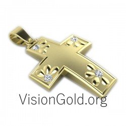 Christian Jewelry 0022,small gold cross necklace, gold and