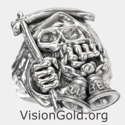 Anello gotico da uomo| Anello da uomo Monastiraki| Anello teschio| Gioielli da uomo 0259