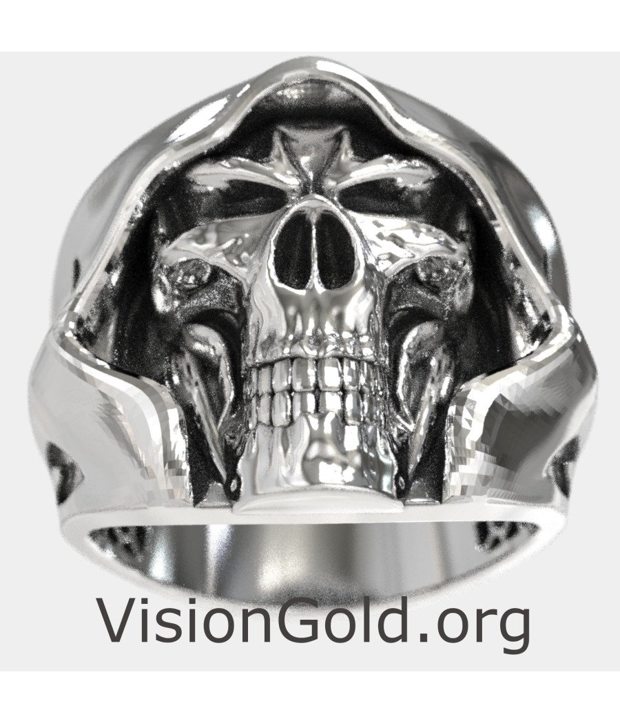 Grim Reaper Biker Skull Ring 0258