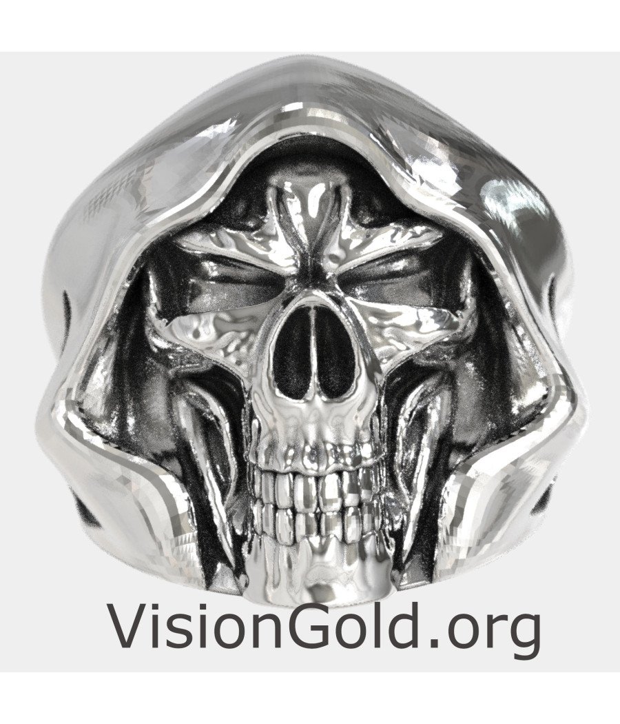 Grim Reaper Biker Skull Ring 0258