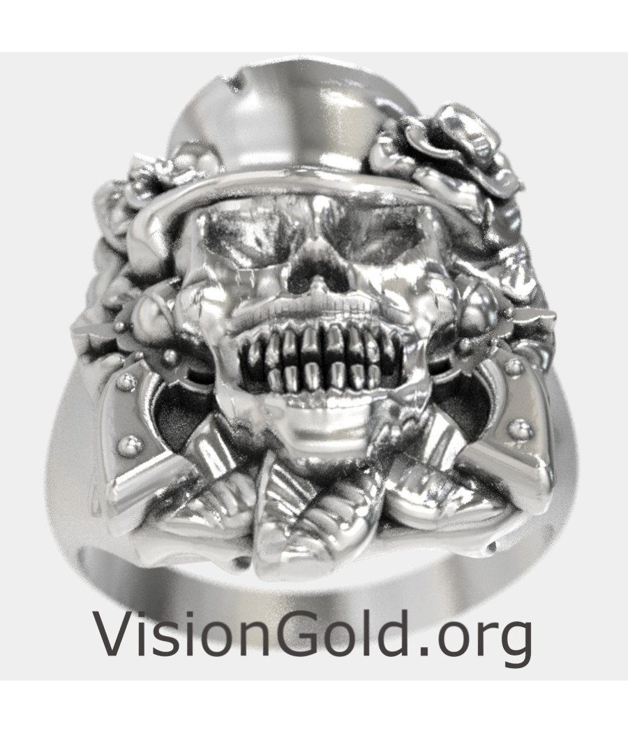 Guns n Roses Totenkopf Biker Ring 0257