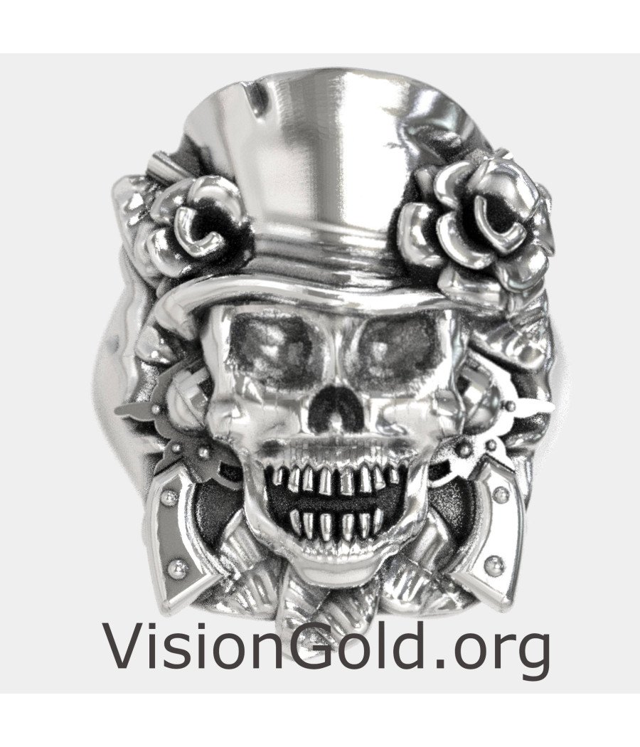 Guns n Roses Skull Biker Ring 0257