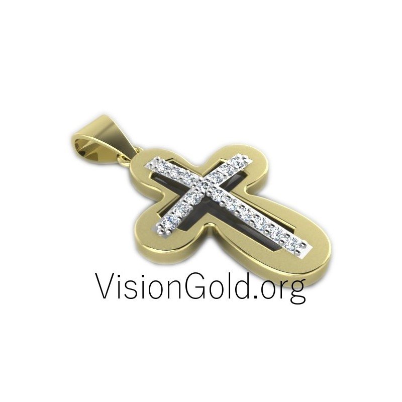 Christ Cross Jewelry 0023,small diamond cross necklace whi