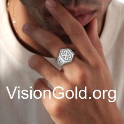 Speciale anello da uomo fatto a mano con disegni intagliati - Anello da uomo con timbro - Anello da uomo economico 0717