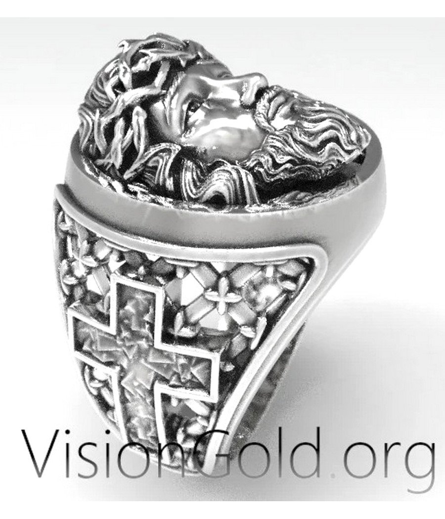 Premium Signet Jesus Christ Ring 0610