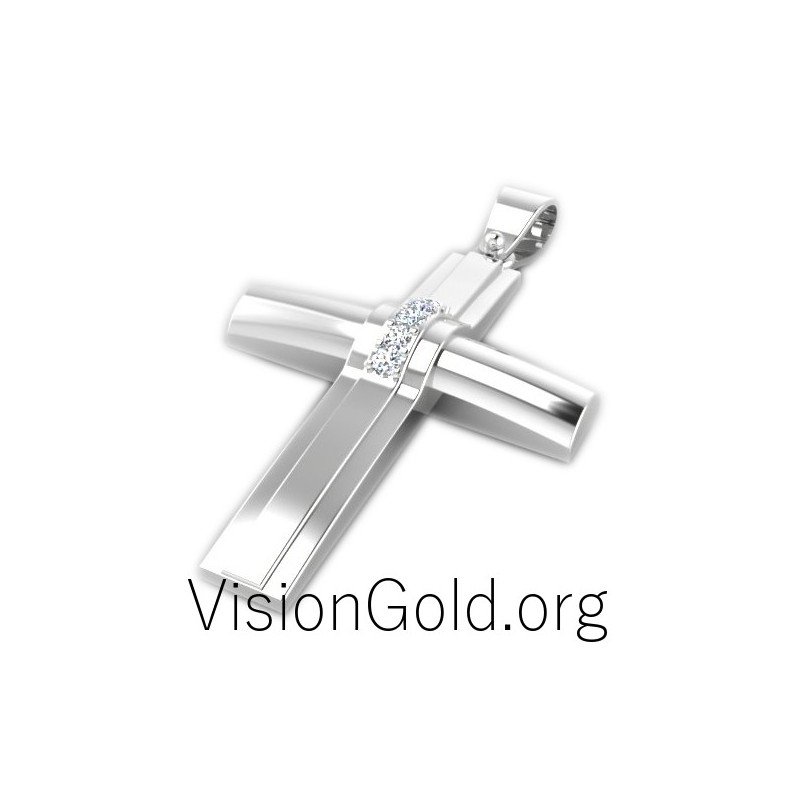 Золотой женский крест К14