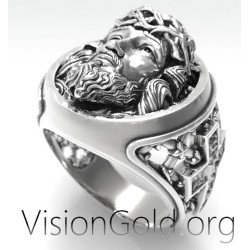 Premium Signet Jesus Christ Ring 0610