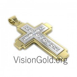 Women's Gold Cross Necklace 0032,cross women, old cross