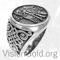 Saint Michael the Archangel Signet Ring 0108