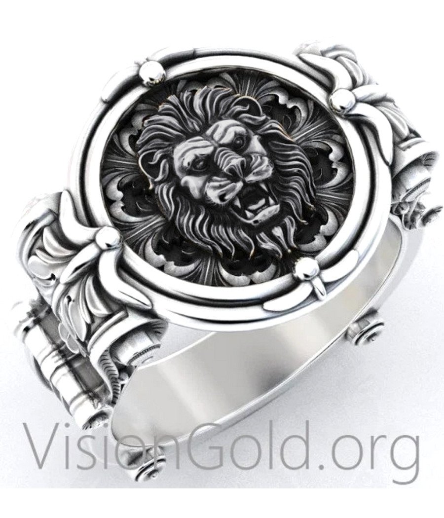 Кольцо Chevalier Signet Lion Head с флером де Лис 0243