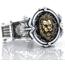 Кольцо Chevalier Signet Lion Head с флером де Лис 0243