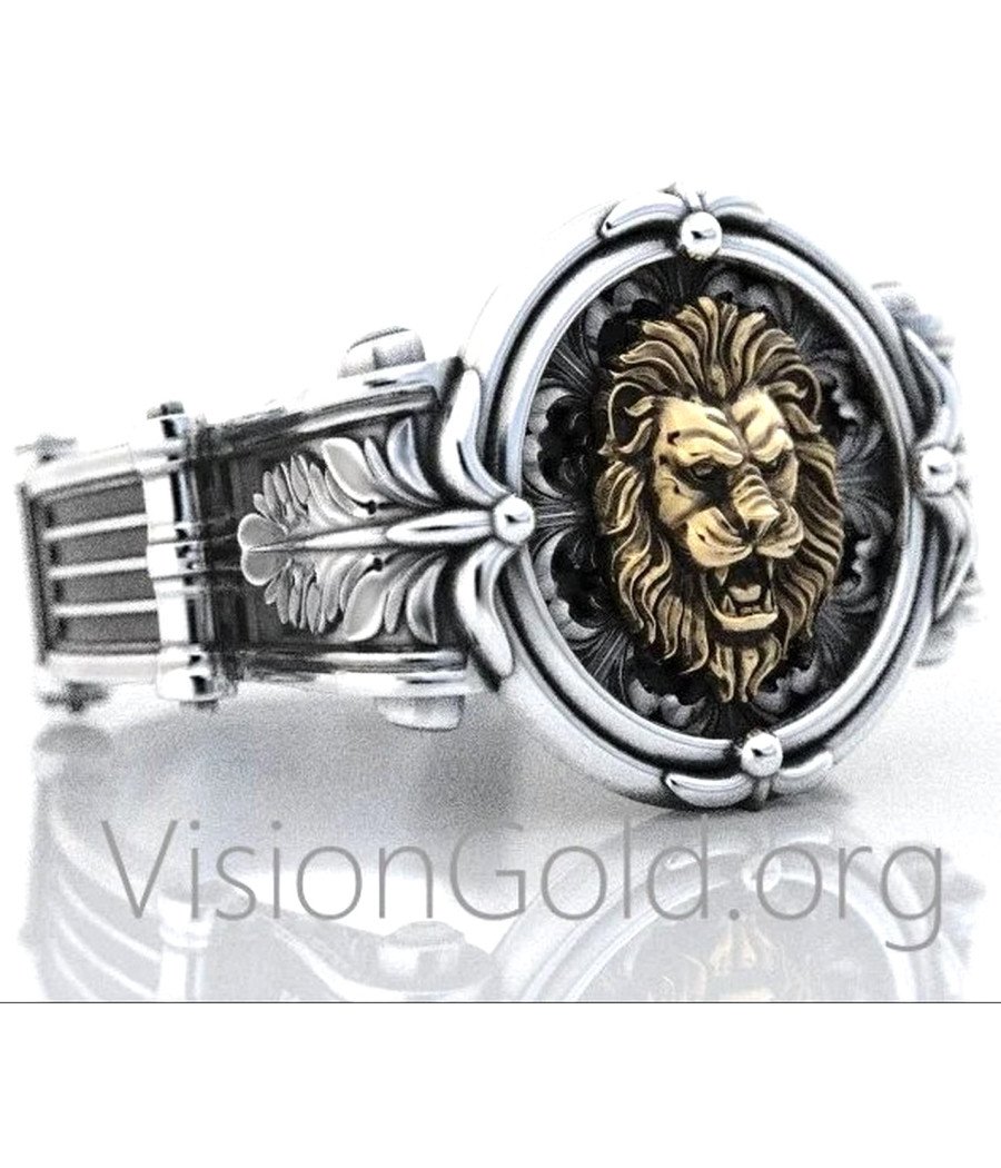 Кольцо Chevalier Signet Lion Head с флером де Лис 0243