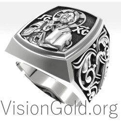 Siegel Jesus Christus Ring Amulett des Glaubens und der Liebe