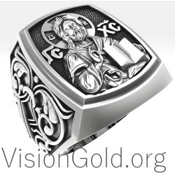 Siegel Jesus Christus Ring Amulett des Glaubens und der Liebe 0204