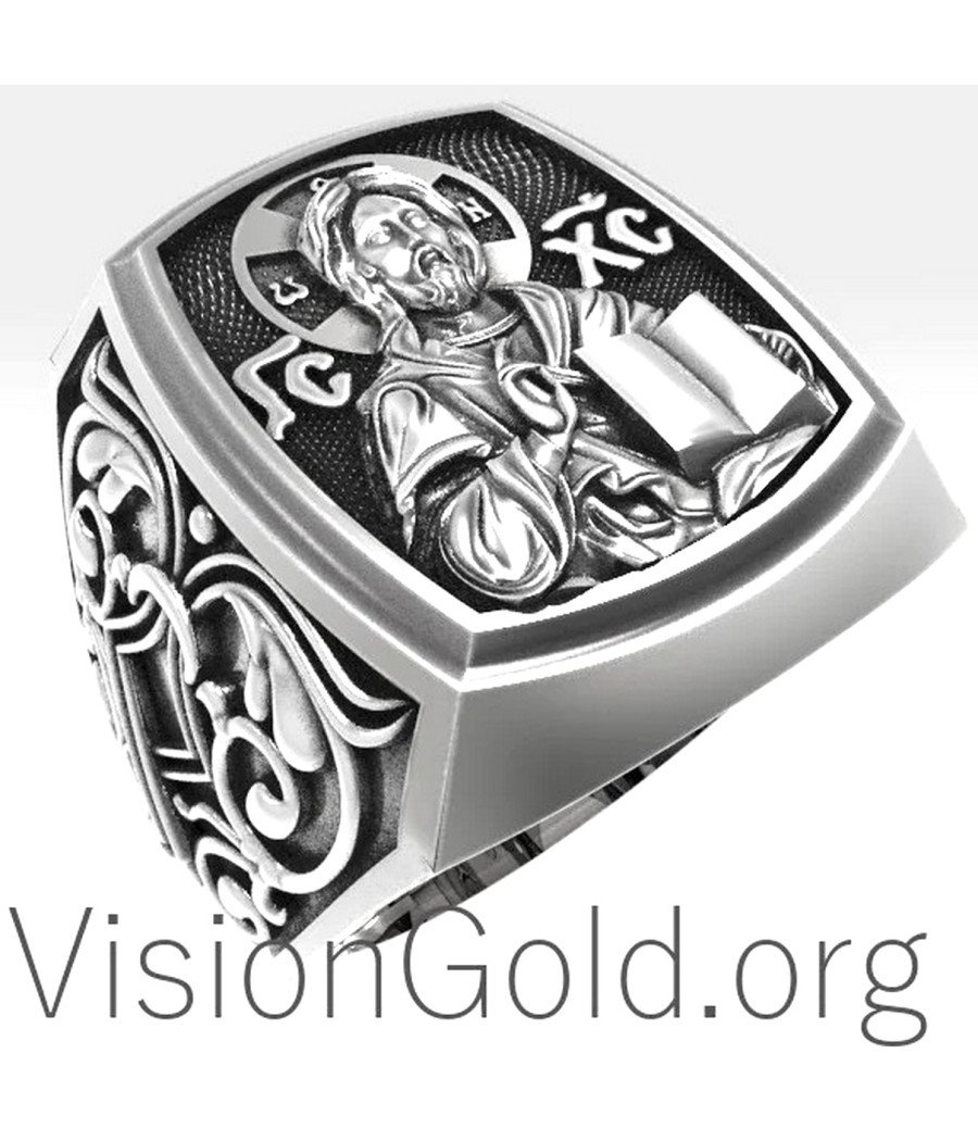 Siegel Jesus Christus Ring Amulett des Glaubens und der Liebe