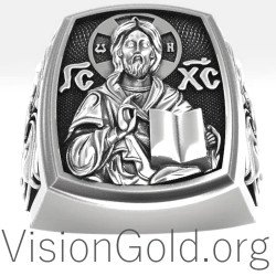 Siegel Jesus Christus Ring Amulett des Glaubens und der Liebe