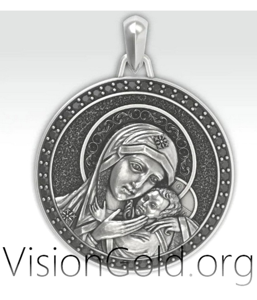 Pendentif oxydé Vierge Marie et Jésus 0121