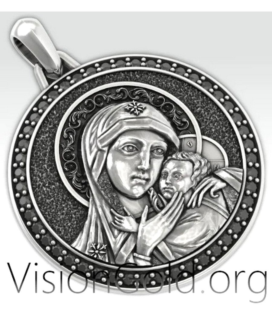 Pendentif oxydé Vierge Marie et Jésus 0121