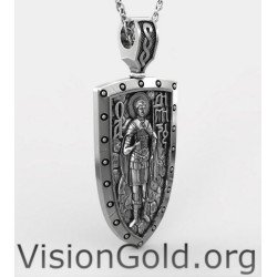 Μενταγιόν Άγιος Δημήτριος Ασημένιο 0206