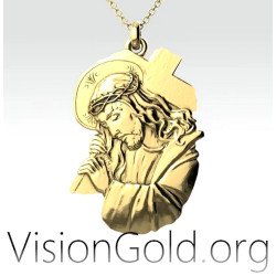 Religious Silver Jesus Christ Pendant Necklace 0146